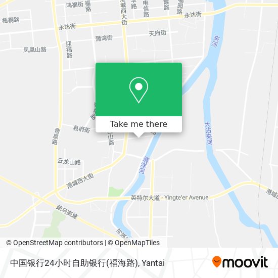 中国银行24小时自助银行(福海路) map