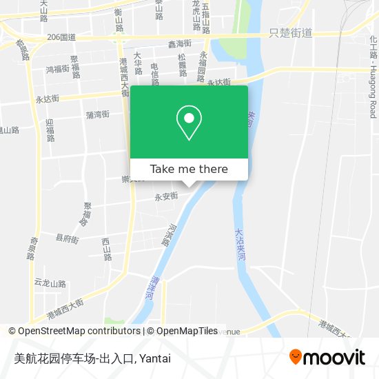 美航花园停车场-出入口 map