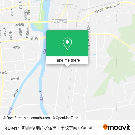 渤海石油加油站(烟台水运技工学校东南) map