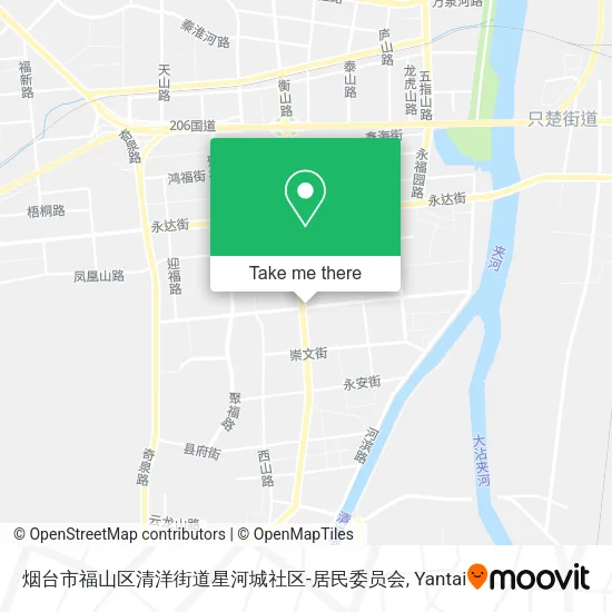 烟台市福山区清洋街道星河城社区-居民委员会 map