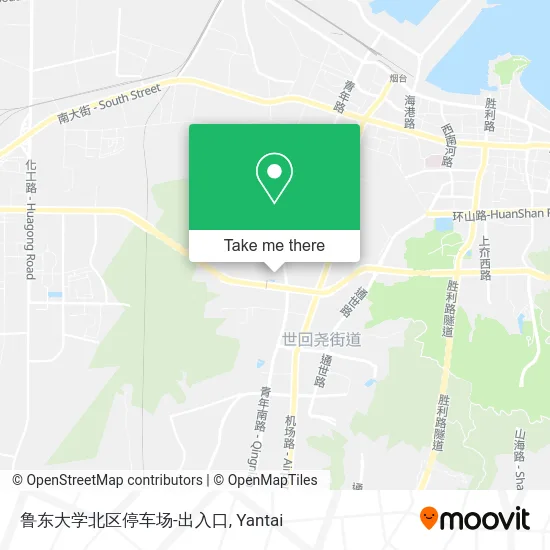 鲁东大学北区停车场-出入口 map