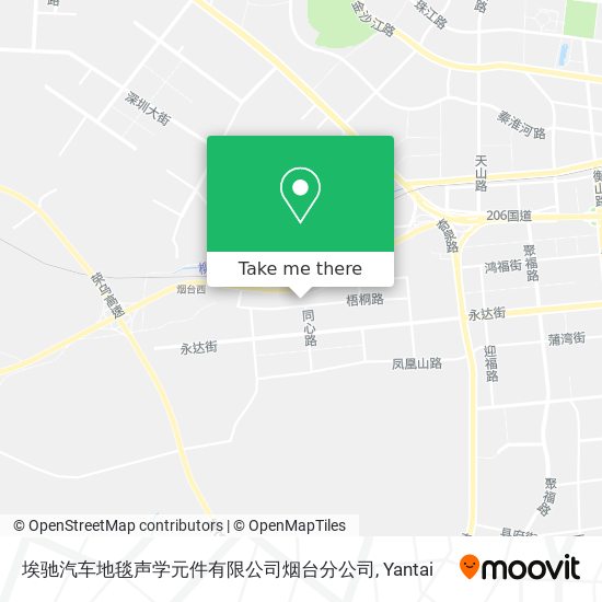 埃驰汽车地毯声学元件有限公司烟台分公司 map