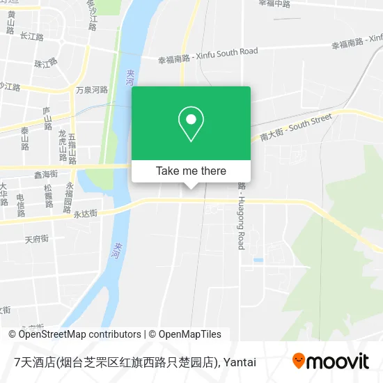 7天酒店(烟台芝罘区红旗西路只楚园店) map