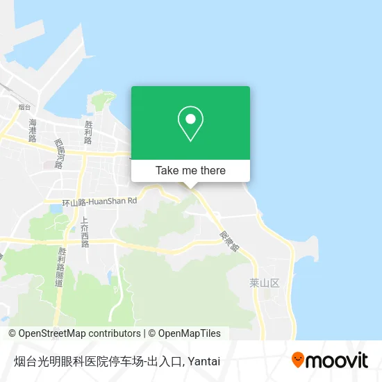 烟台光明眼科医院停车场-出入口 map