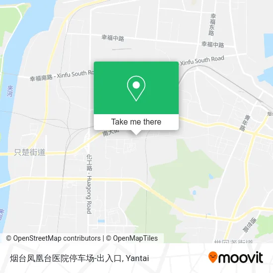 烟台凤凰台医院停车场-出入口 map