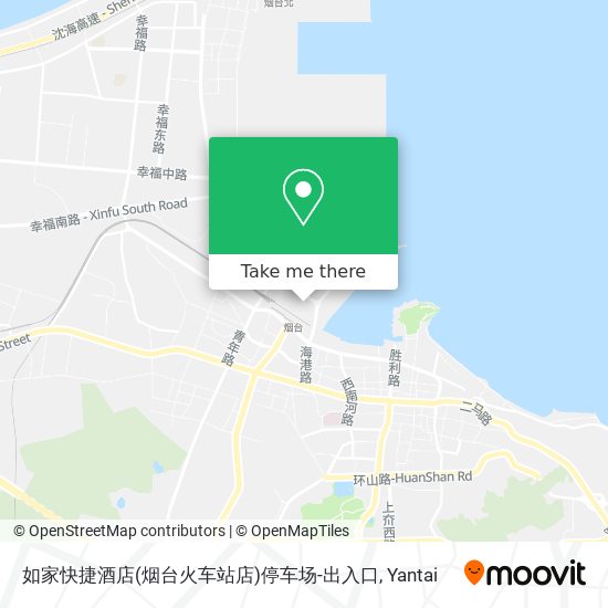 如家快捷酒店(烟台火车站店)停车场-出入口 map