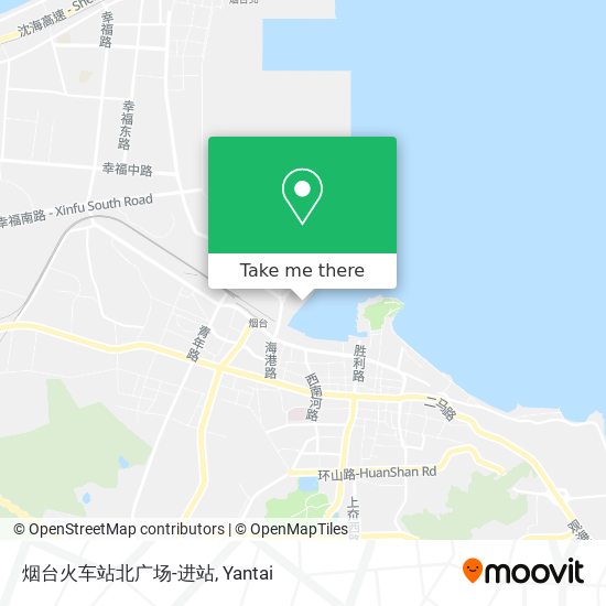 烟台火车站北广场-进站 map