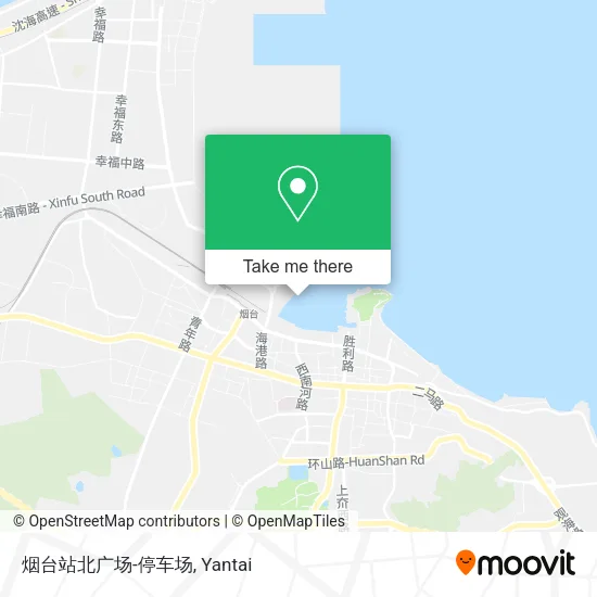 烟台站北广场-停车场 map