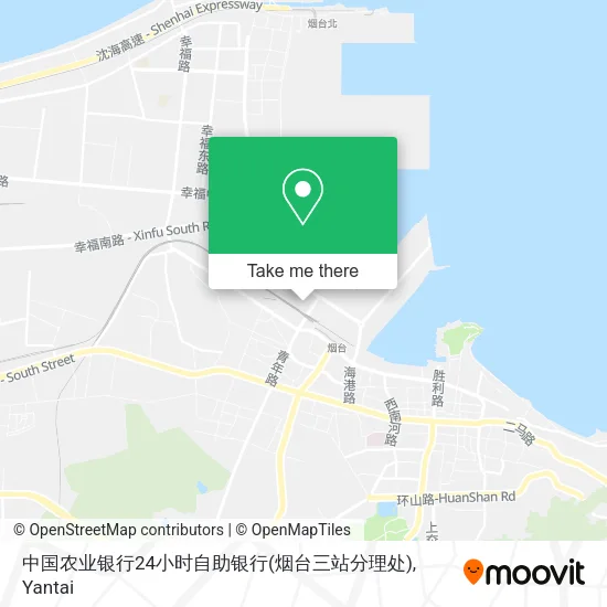 中国农业银行24小时自助银行(烟台三站分理处) map