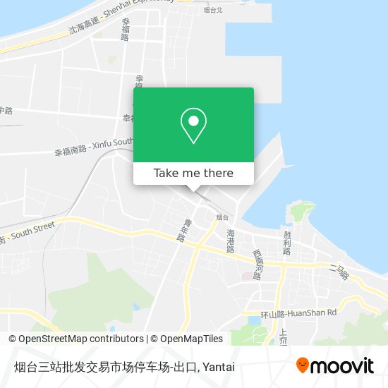 烟台三站批发交易市场停车场-出口 map