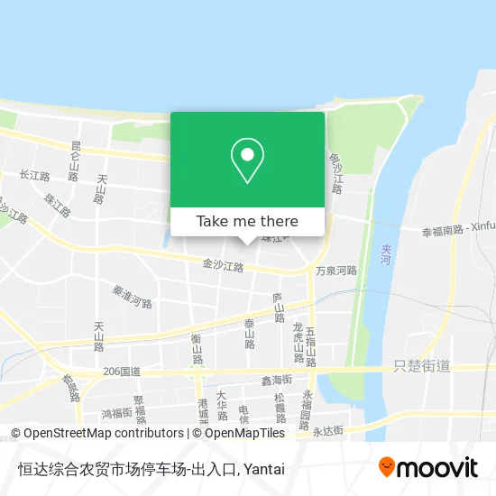 恒达综合农贸市场停车场-出入口 map