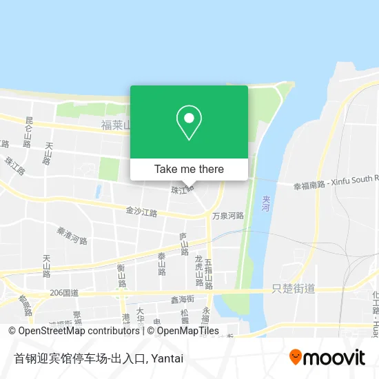 首钢迎宾馆停车场-出入口 map
