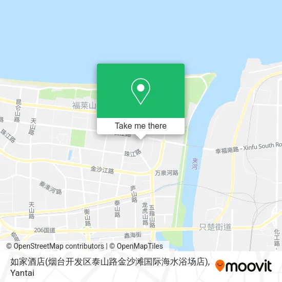 如家酒店(烟台开发区泰山路金沙滩国际海水浴场店) map