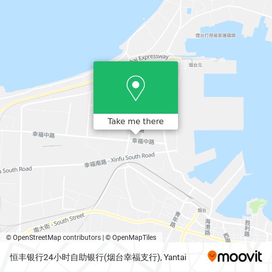 恒丰银行24小时自助银行(烟台幸福支行) map