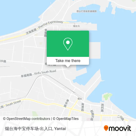 烟台海中宝停车场-出入口 map