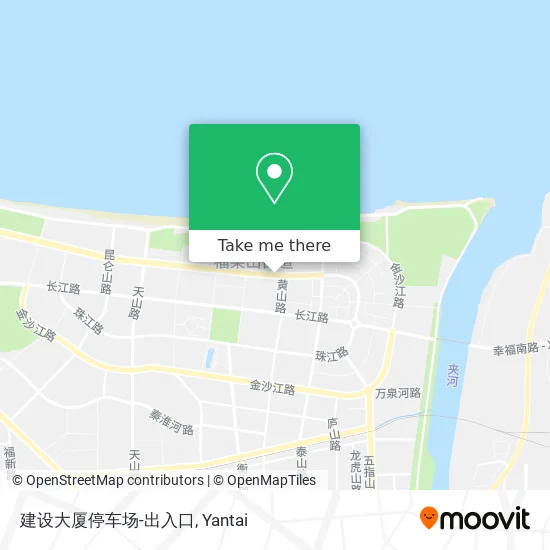建设大厦停车场-出入口 map