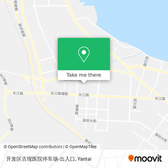 开发区古现医院停车场-出入口 map