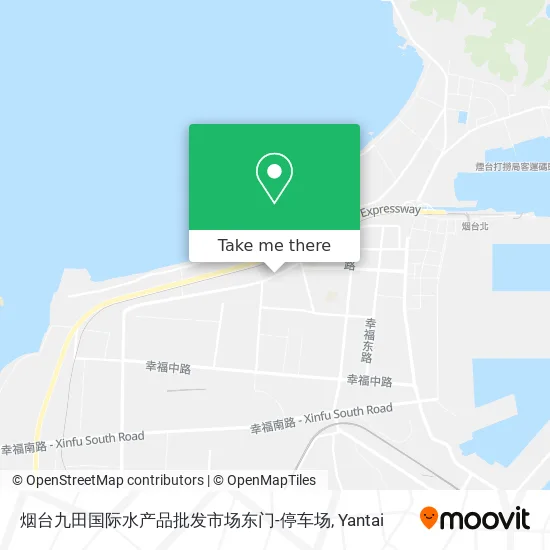 烟台九田国际水产品批发市场东门-停车场 map