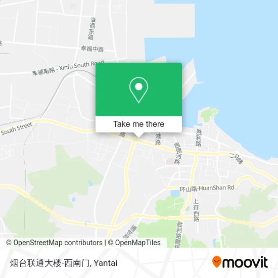 烟台联通大楼-西南门 map