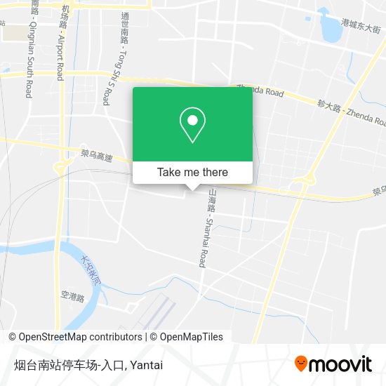 烟台南站停车场-入口 map