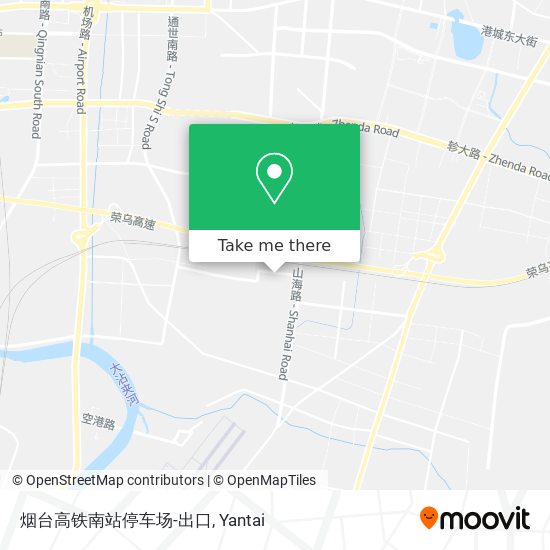烟台高铁南站停车场-出口 map