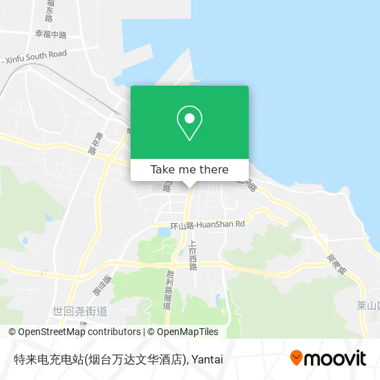 特来电充电站(烟台万达文华酒店) map