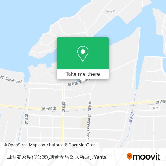 四海友家度假公寓(烟台养马岛大桥店) map