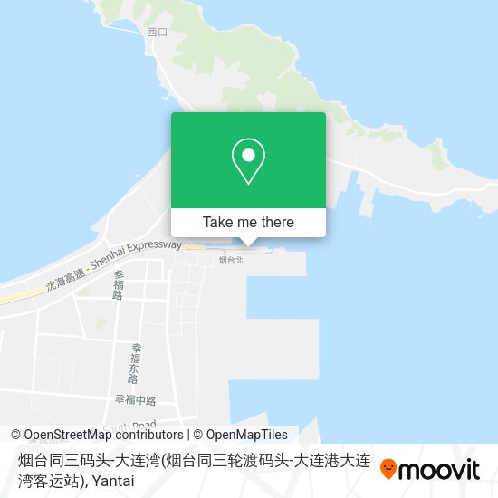 烟台同三码头-大连湾(烟台同三轮渡码头-大连港大连湾客运站) map