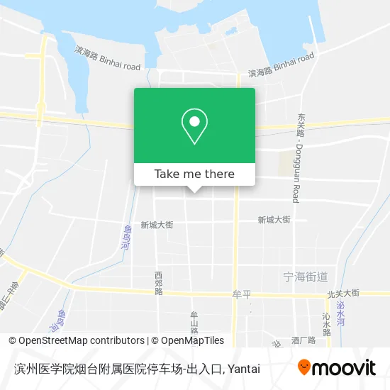 滨州医学院烟台附属医院停车场-出入口 map