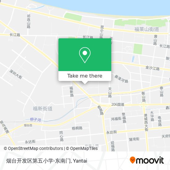 烟台开发区第五小学-东南门 map