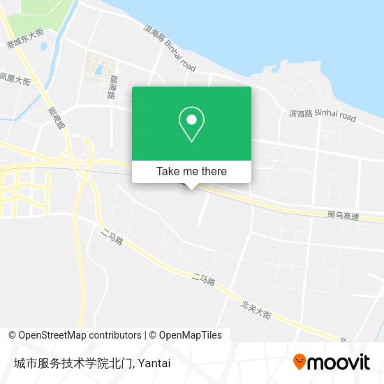 城市服务技术学院北门 map