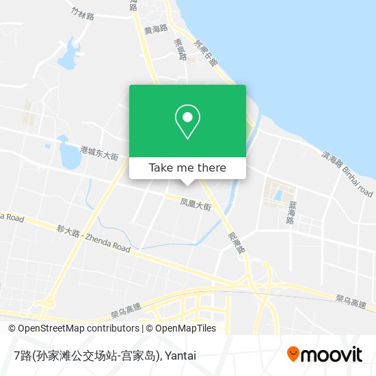 7路(孙家滩公交场站-宫家岛) map