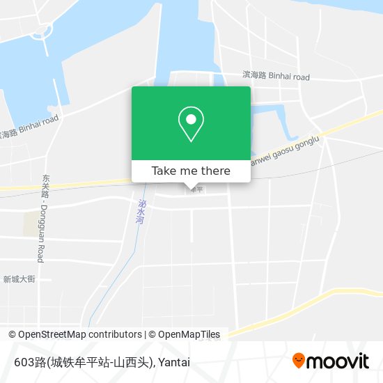 603路(城铁牟平站-山西头) map