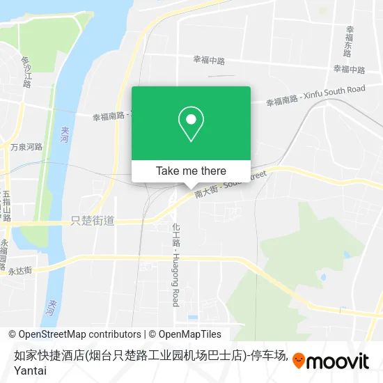 如家快捷酒店(烟台只楚路工业园机场巴士店)-停车场 map