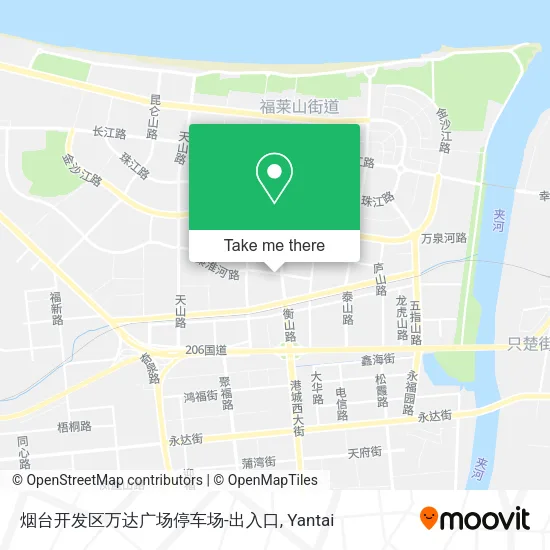 烟台开发区万达广场停车场-出入口 map