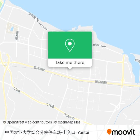 中国农业大学烟台分校停车场-出入口 map