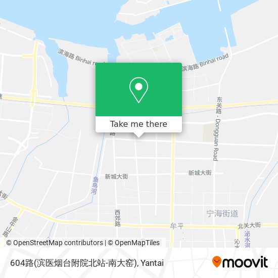 604路(滨医烟台附院北站-南大窑) map