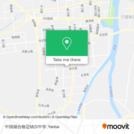 中国烟合格迈纳尔中学 map