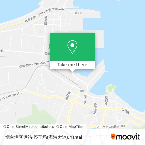 烟台港客运站-停车场(海港大道) map