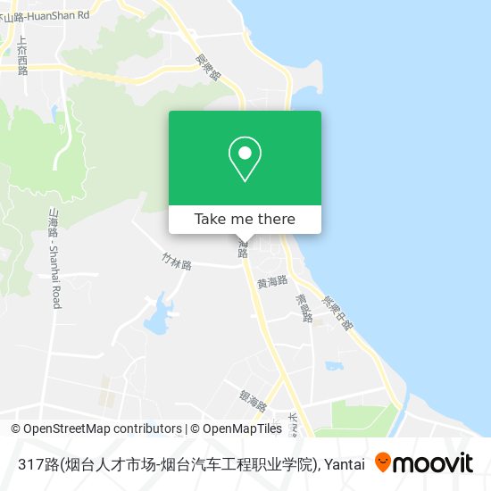317路(烟台人才市场-烟台汽车工程职业学院) map