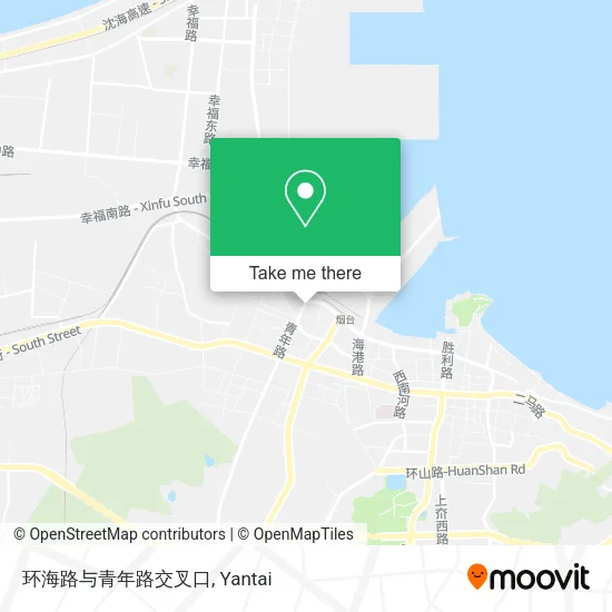 环海路与青年路交叉口 map