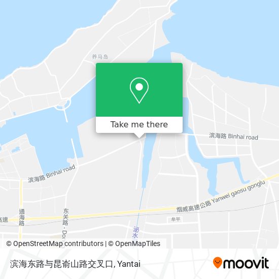 滨海东路与昆嵛山路交叉口 map