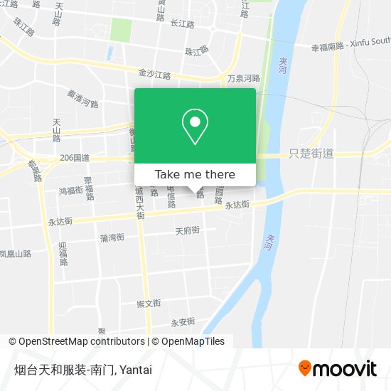 烟台天和服装-南门 map
