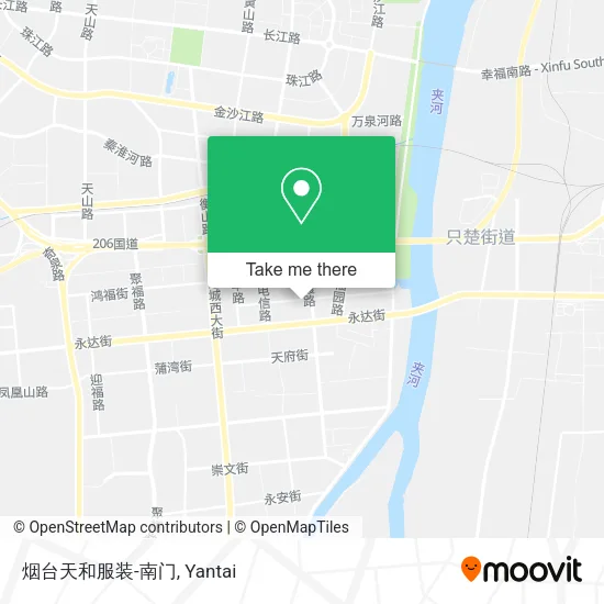 烟台天和服装-南门 map