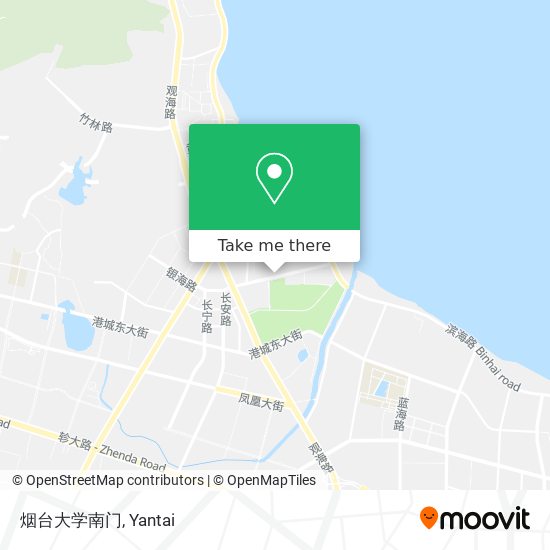 烟台大学南门 map