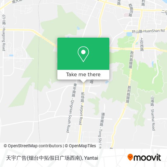 天宇广告(烟台中拓假日广场西南) map