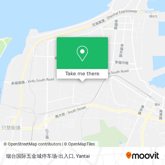 烟台国际五金城停车场-出入口 map