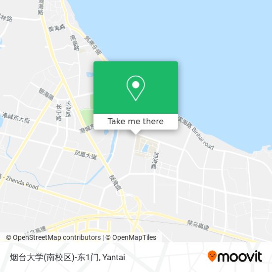 烟台大学(南校区)-东1门 map