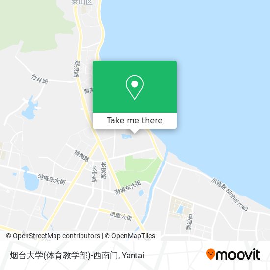 烟台大学(体育教学部)-西南门 map