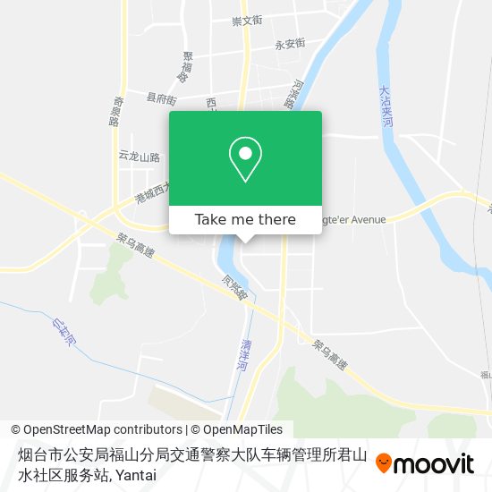 烟台市公安局福山分局交通警察大队车辆管理所君山水社区服务站 map